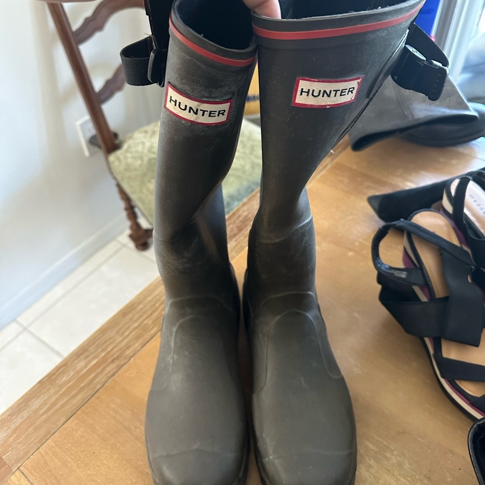 Gray Hunter Tall Boots